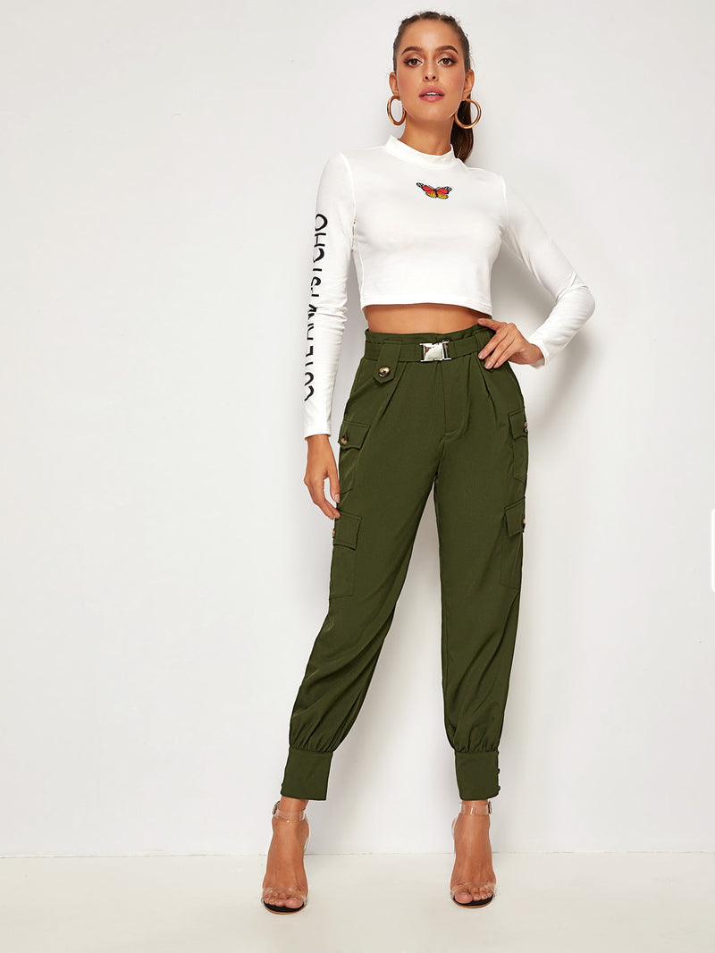 Belted Cargo Pants