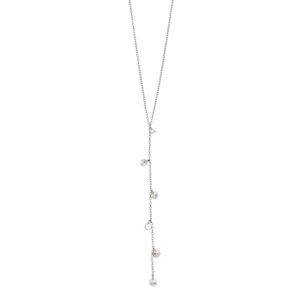 Sterling Silver Cubic Zirconia Teardrop Necklace