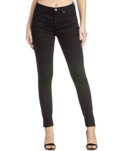 Miss Me Womens Basic High-Waisted Skinny Jeans in Black