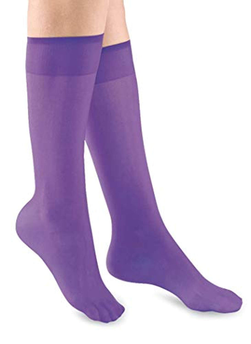 Knee Highs 20 Color Assortment Pack - Lightweight Sheer Nylon