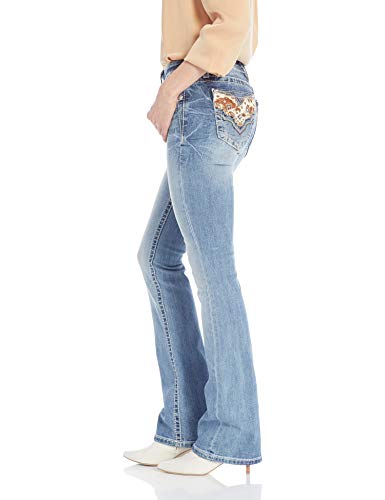 Miss Me Women's Cowgirl,  Mid-Rise Boot Cut Jeans