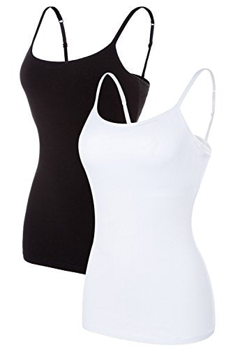 Camis Cotton  Straps Tank Tops Pack of 2