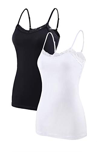 Camis Cotton  Straps Tank Tops Pack of 2