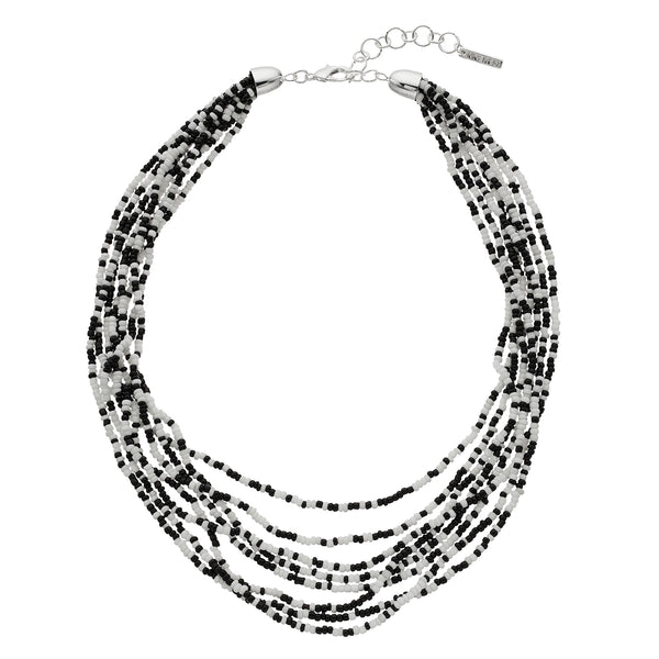 Nine West Beaded Black & White Necklace
