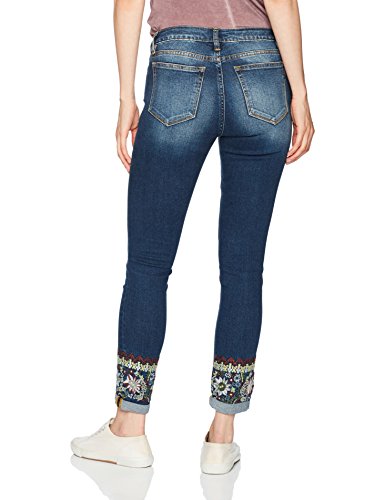 Miss Me Women's Embroidered Ankle Skinny Denim Jean