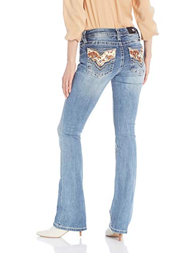 Miss Me Women's Cowgirl,  Mid-Rise Boot Cut Jeans