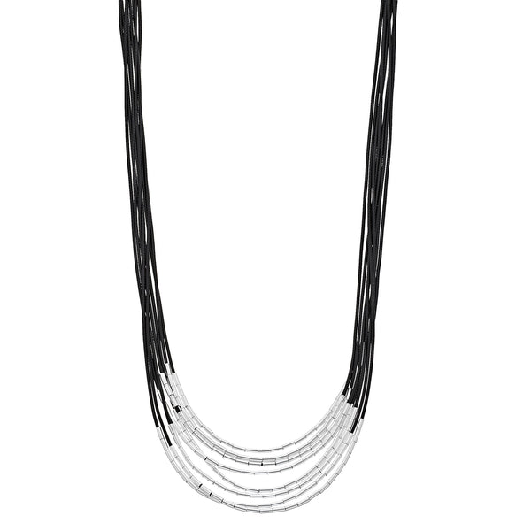 Nine West Silver Tone Multi Strand  Necklace