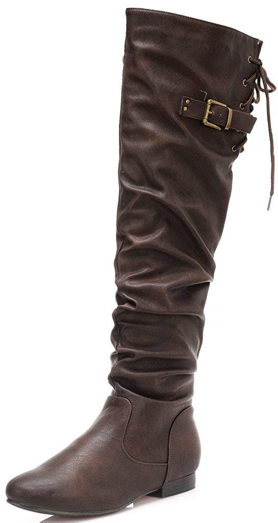 Fashion Casual Over The Knee Pull on Slouchy Boots