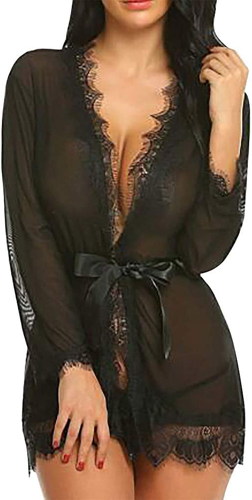 Lace Babydoll Mesh Sheer Nightgown