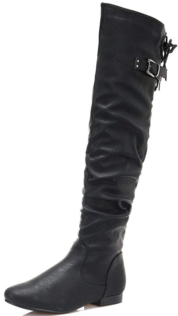 Fashion Casual Over The Knee Pull on Slouchy Boots