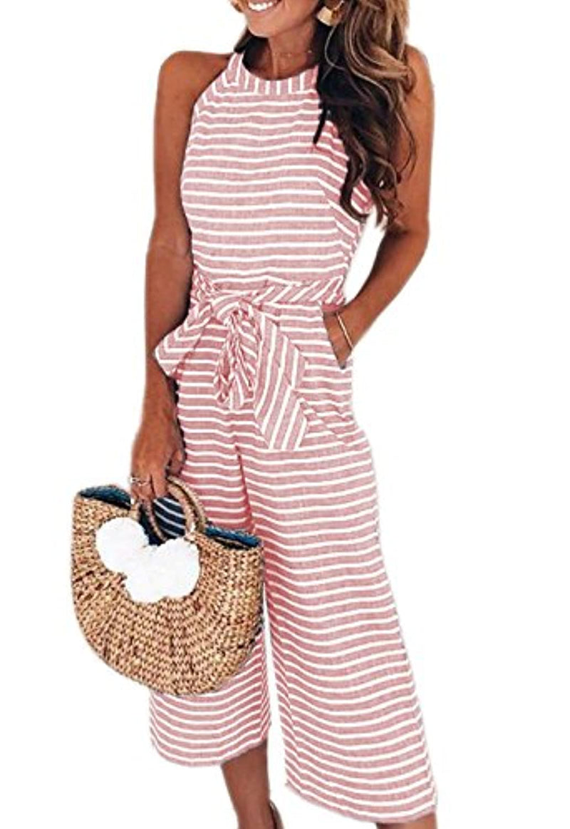 Wide Leg Loose Jumpsuit Romper with Pockets