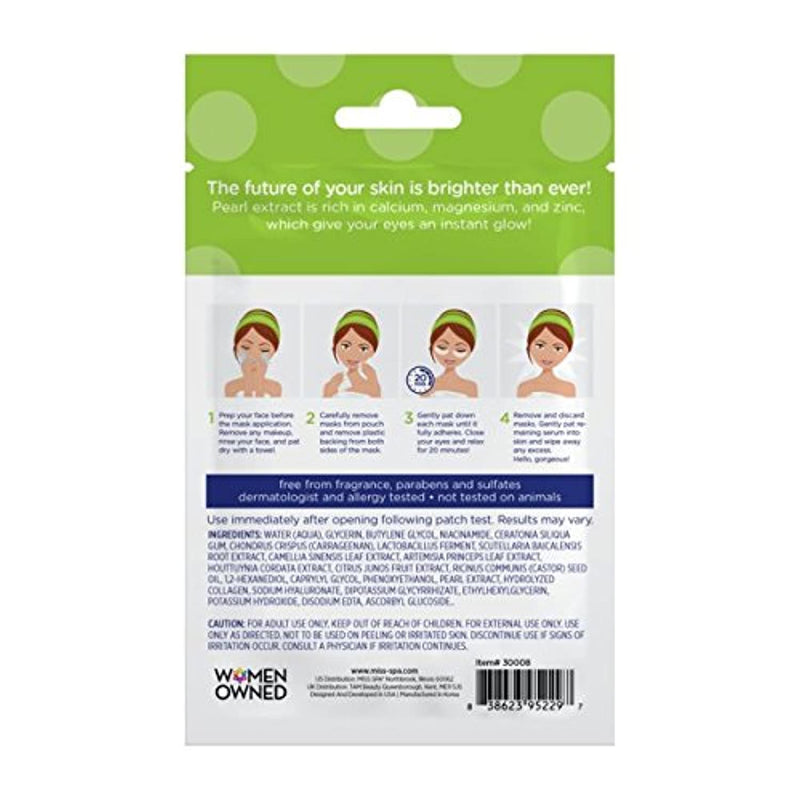 Miss Spa Brightening Gel Eye Mask Set with Pearl Extract for a Brighter and Younger Complexion