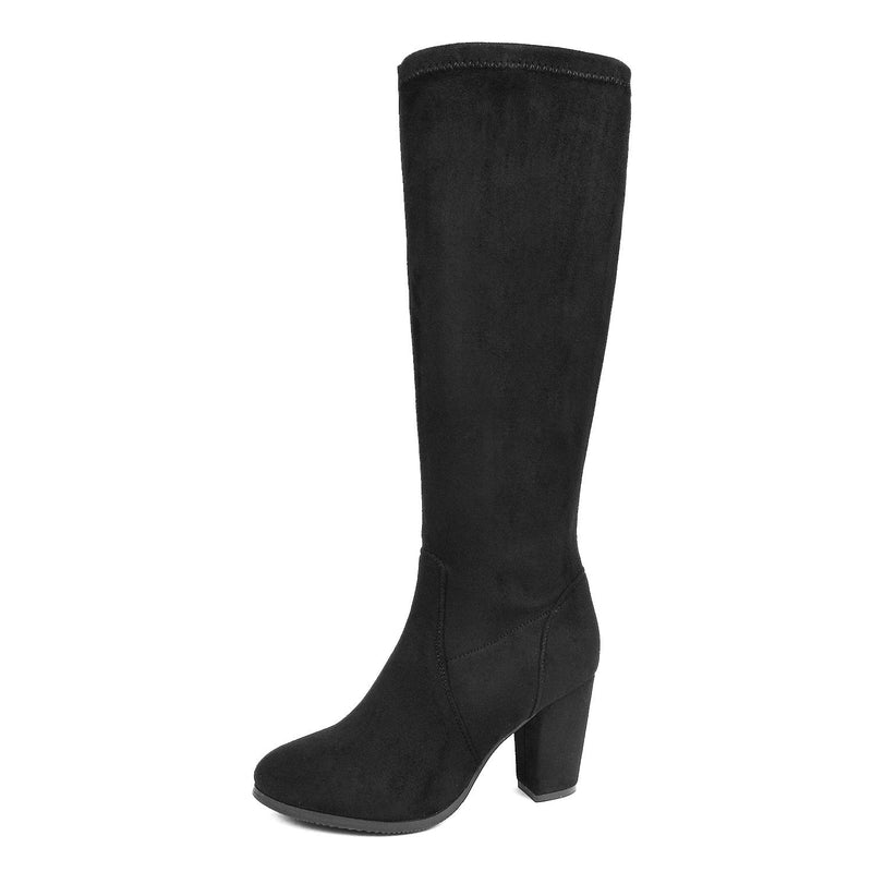 Women's Chunky Heel Knee High and Up Boots