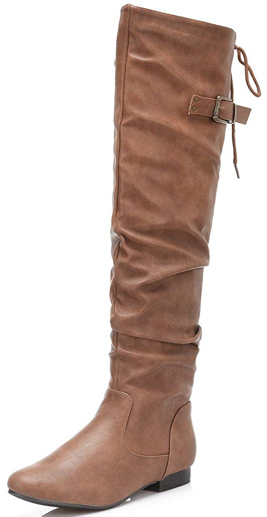 Fashion Casual Over The Knee Pull on Slouchy Boots