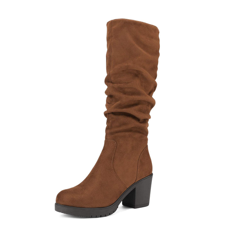 Women's Chunky Heel Knee High  Boots