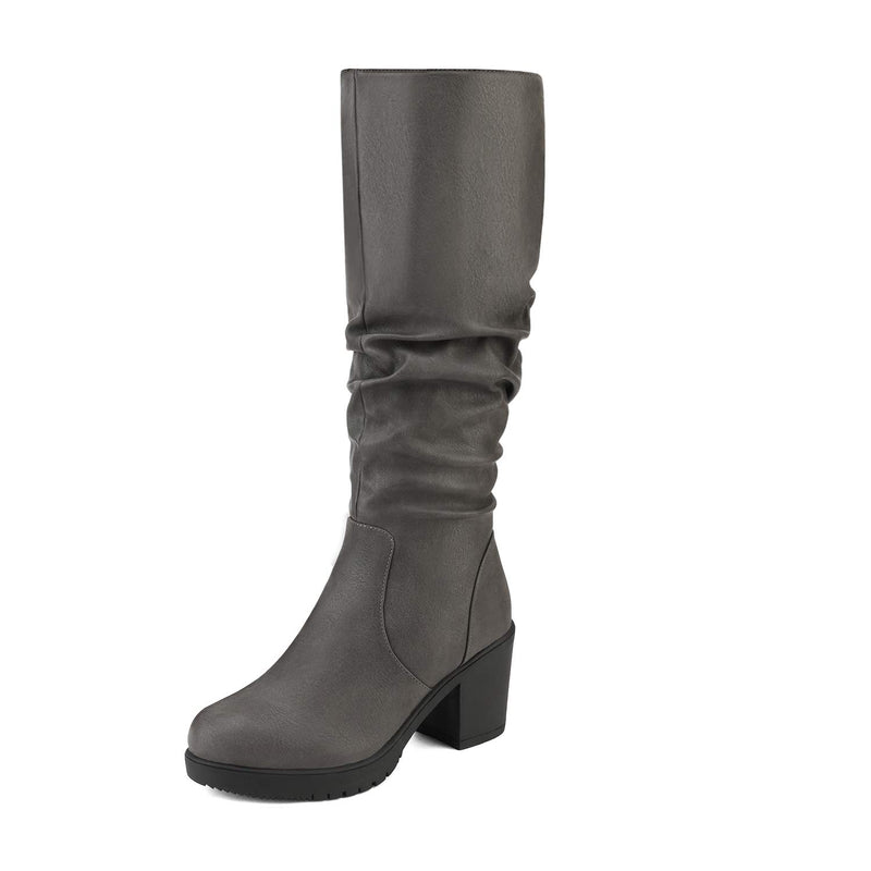 Women's Chunky Heel Knee High and Up Boots