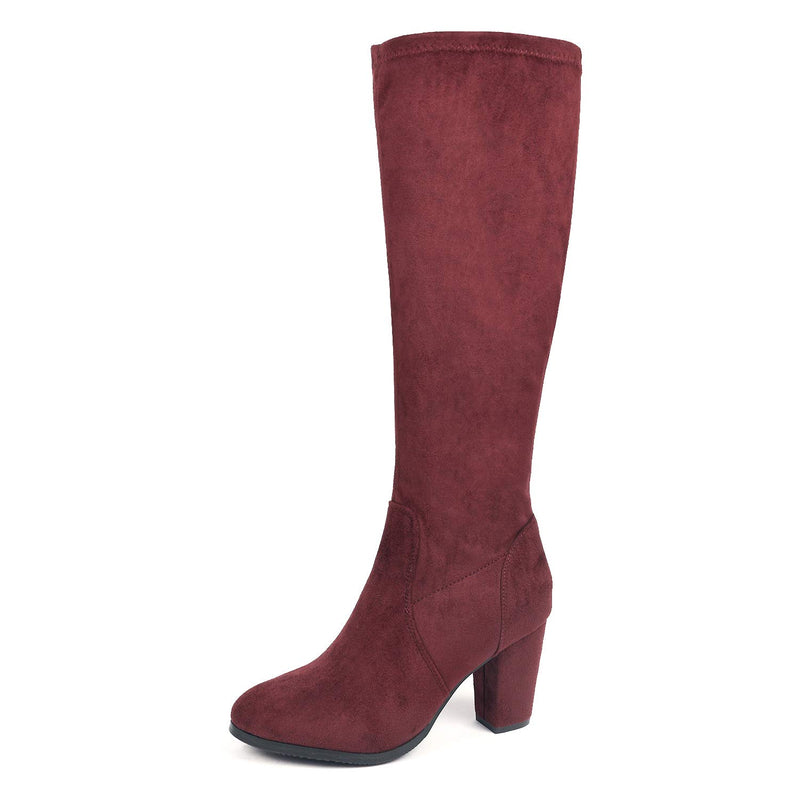 Women's Chunky Heel Knee High and Up Boots