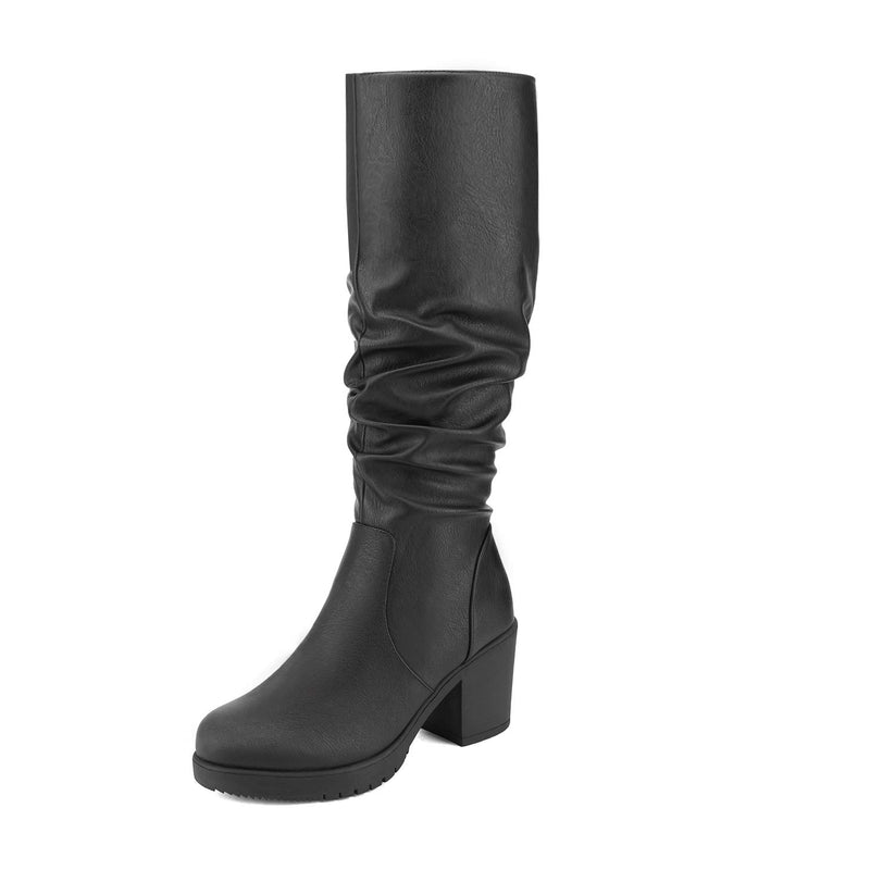 Women's Chunky Heel Knee High  Boots