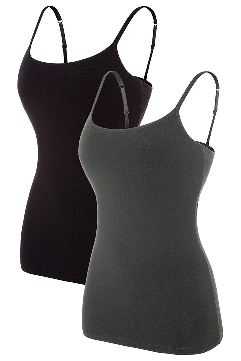 Camis Cotton  Straps Tank Tops Pack of 2