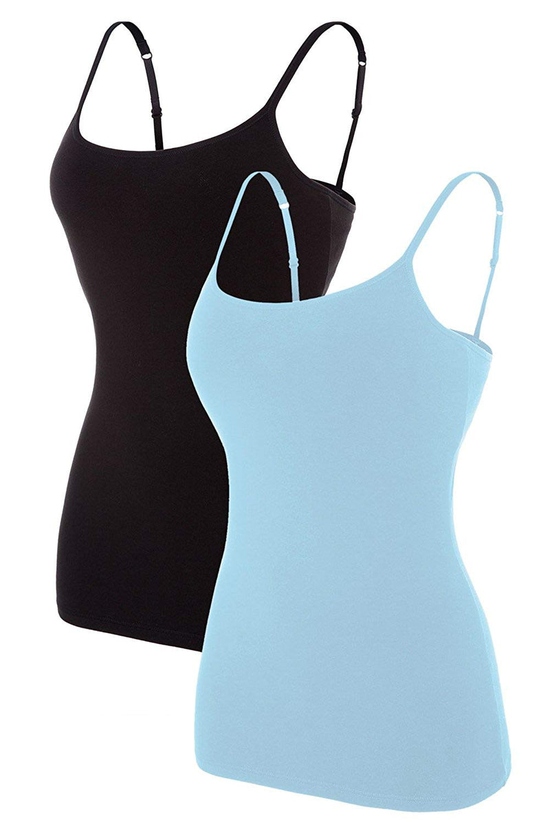 Camis Cotton  Straps Tank Tops Pack of 2