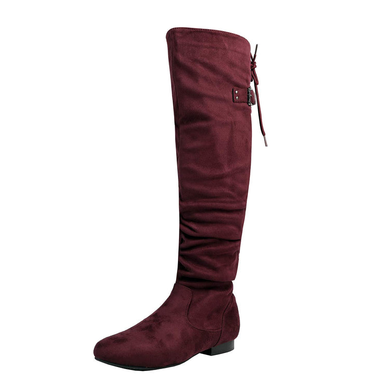 Fashion Casual Over The Knee Pull on Slouchy Boots