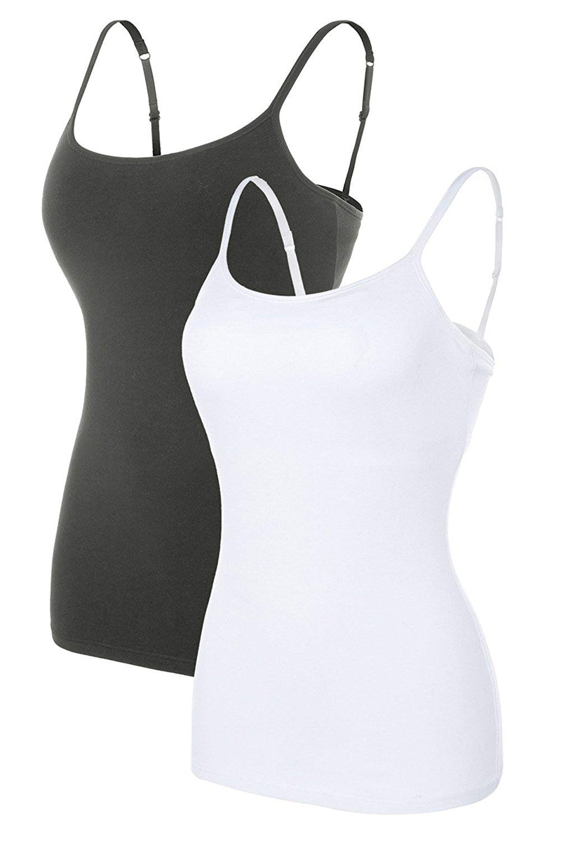 Camis Cotton  Straps Tank Tops Pack of 2