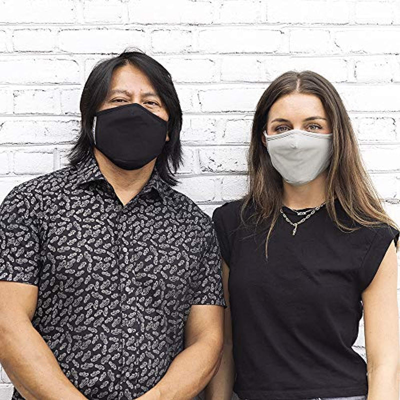 Safe+Mate x Case-Mate - Cloth Face Mask - Washable & Reusable - Adult S/M - Cotton - with Filter - 3 Pack - Black/Navy/Gray