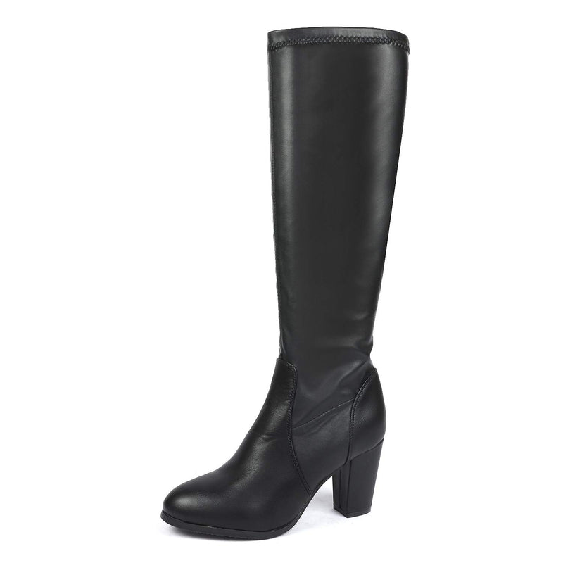 Women's Chunky Heel Knee High and Up Boots