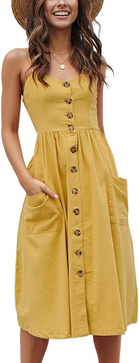 Women's  Adjustable Spaghetti Strap Button