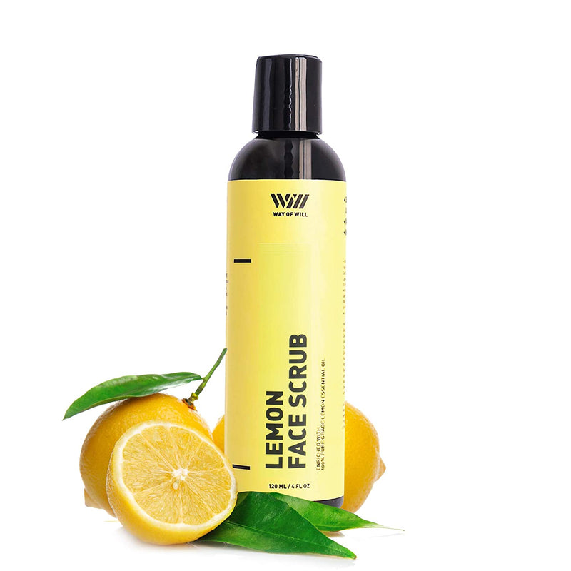 Peppermint Face Scrub, Face Exfoliator with Peppermint Oil and Jojoba Beads,