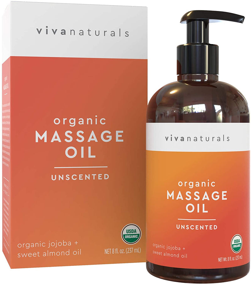 Organic Massage Oil with Relaxing Lavender Scent, Perfect for Couples Massage and sore muscle relief