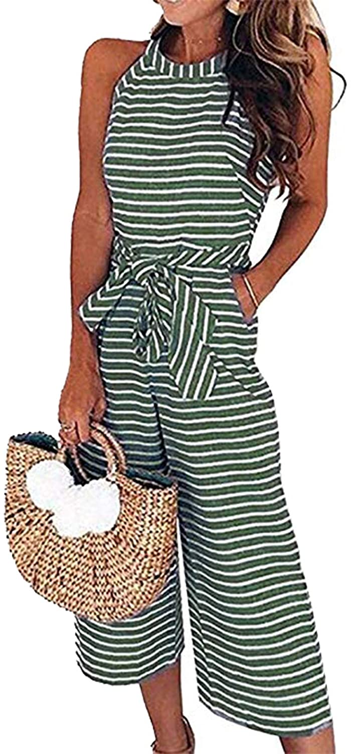 Wide Leg Loose Jumpsuit Romper with Pockets