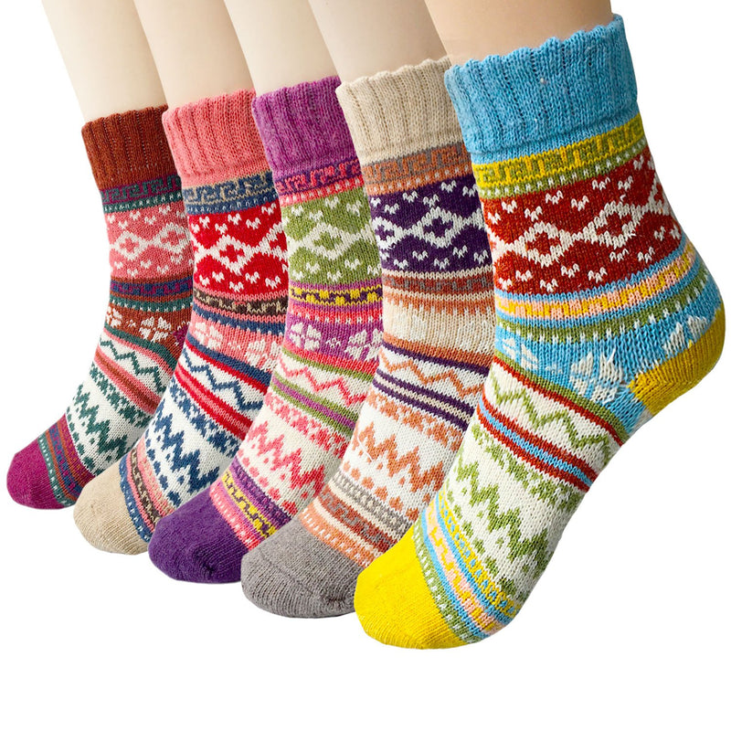 Thick Knit Cozy  Socks ( 5 pack)