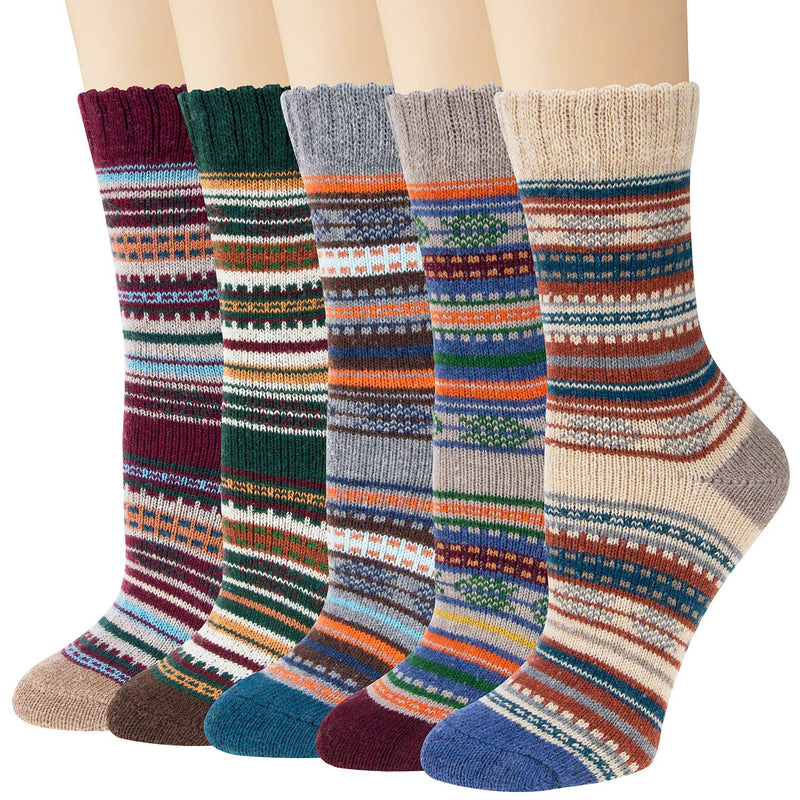 Thick Knit Cozy  Socks ( 5 pack)