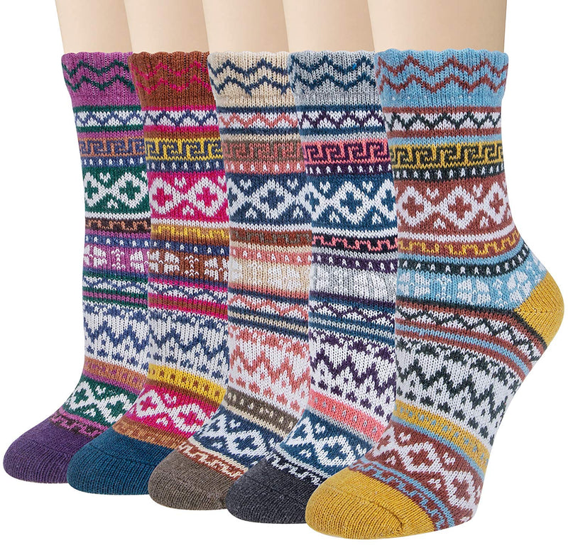 Thick Knit Cozy  Socks ( 5 pack)