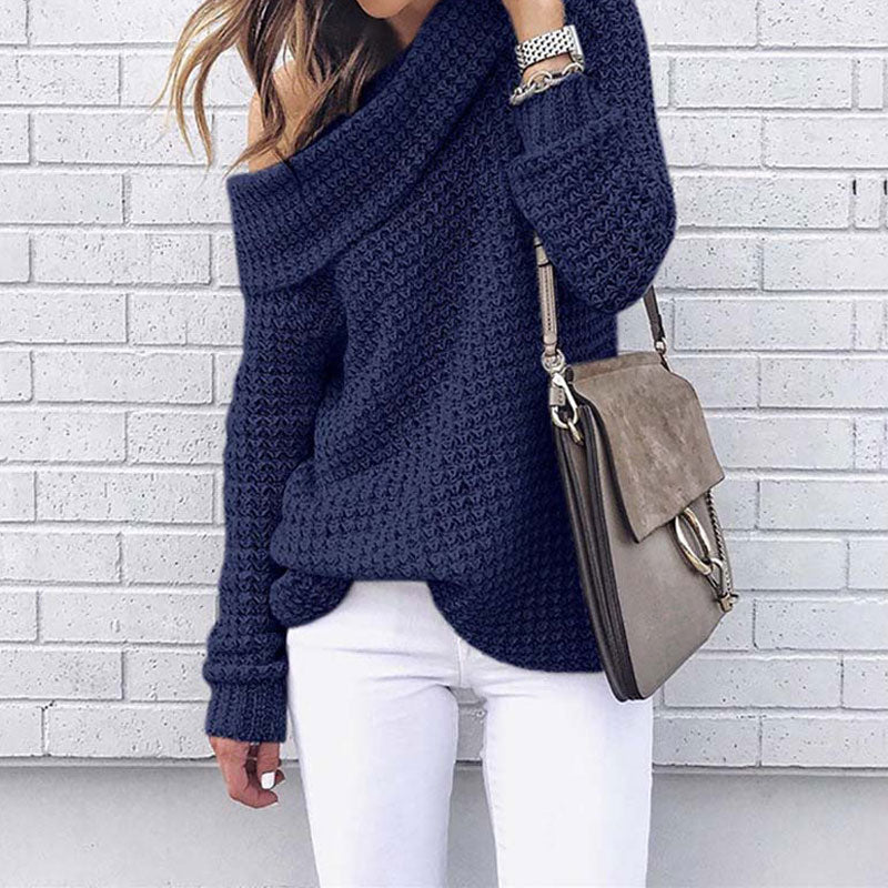 Off Shoulder Sweater Women Pullover Sweater