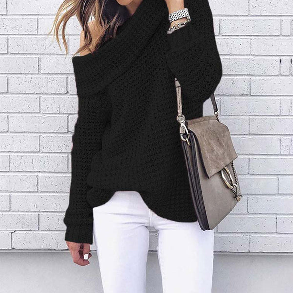 Off Shoulder Sweater Women Pullover Sweater