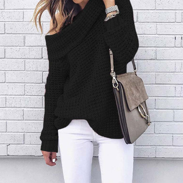 Off Shoulder Sweater Women Pullover Sweater